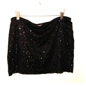 Express Mini Sequin Skirt